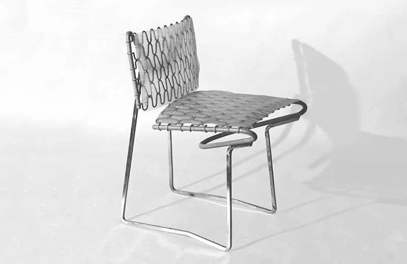 David Rowland 1957 zigzag cantilever chair front