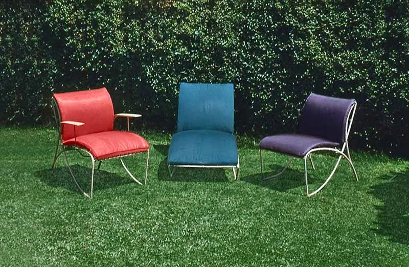 David Rowland 1952 three outdoor chairs