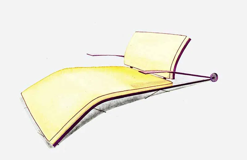David Rowland 1953 lounge chair yellow
