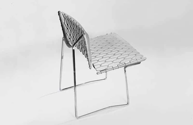 David Rowland 1957 zigzag cantilever chair back