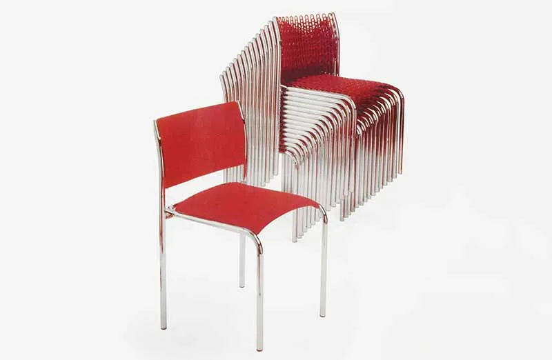 David Rowland 1979 Softec Chair red